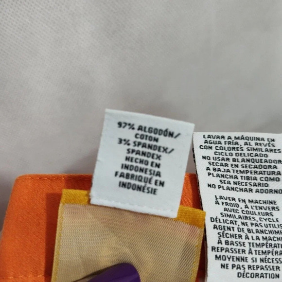 Ruby Rd Orange Cropped Pants Women Size 10 Straight Leg Zipper Fly - Picture 6 of 6